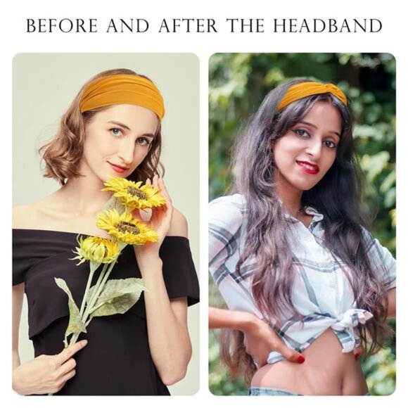 12 Pack Headbands for Women, Fashionable Sports Hairbands, Elastic Wide Headband - Picture 4 of 8